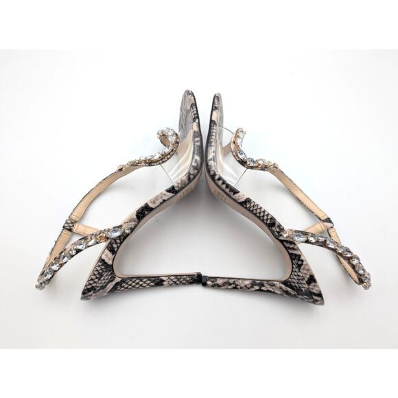 Jessica Simpson Jaycin Heel Sandal Women's Black/White Size US8.5M EU39.5 - Picture 9 of 10